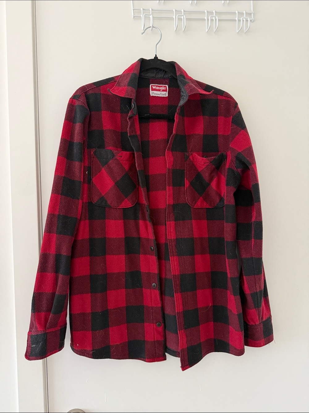 Wrangler Red and Black Buffalo Plaid Button-Front Shirt